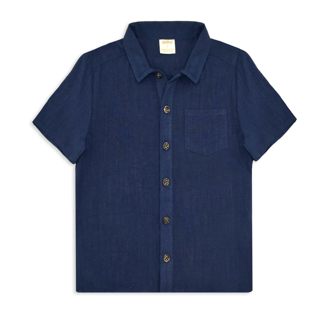 Linen Shirt | Navy