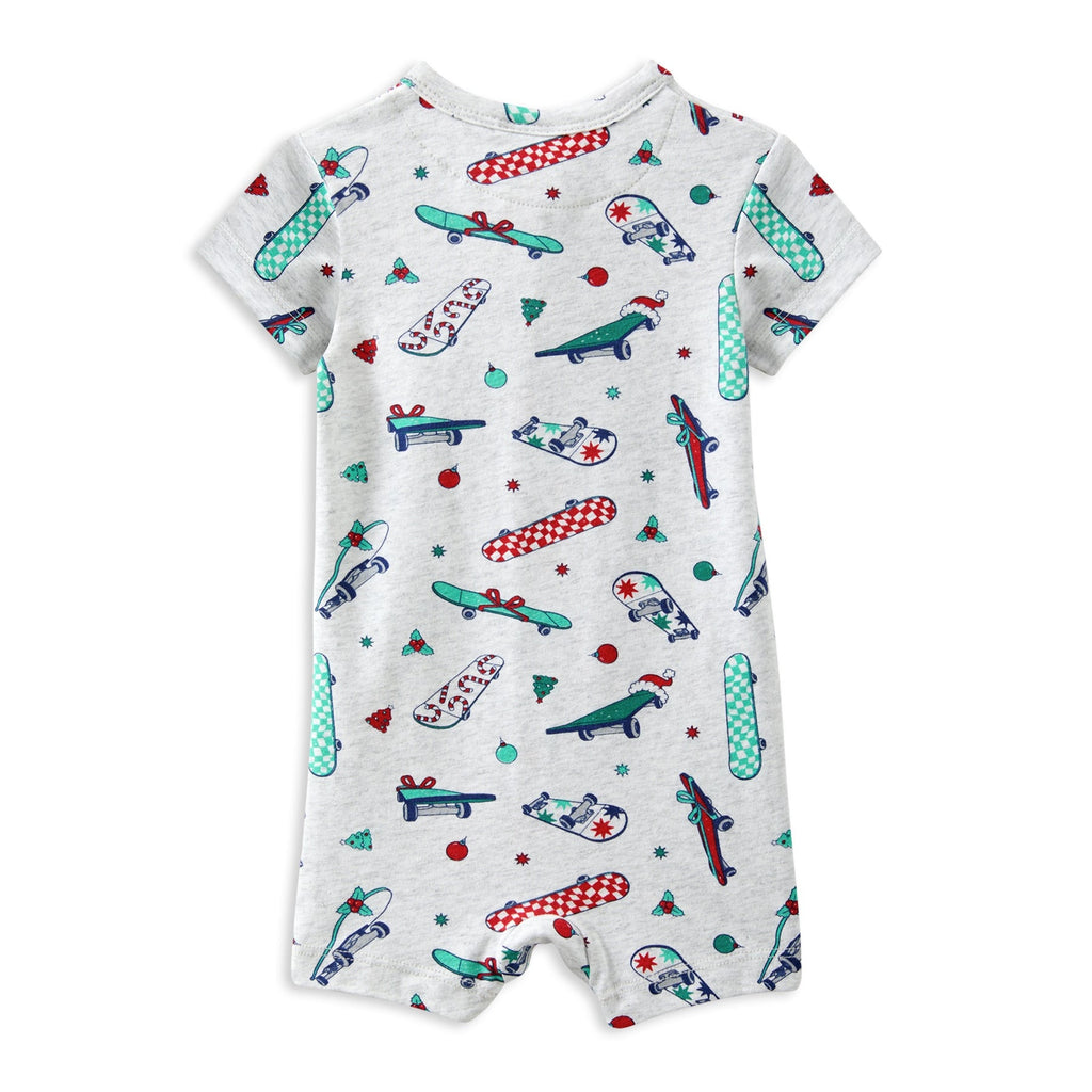 Zip Romper | Christmas Skate