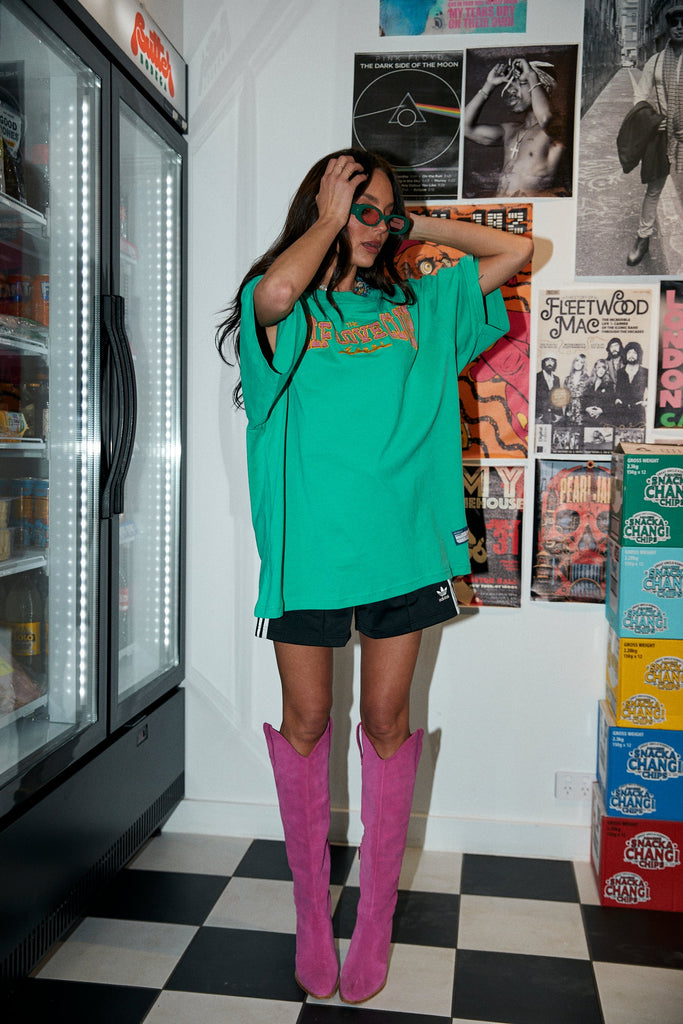 THE VERY OVERSIZED SELF LOVE CLUB TEE | GREEN - SABBI