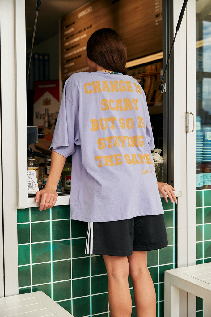 THE VERY OVERSIZED SELF LOVE CLUB TEE | PURPLE - SABBI