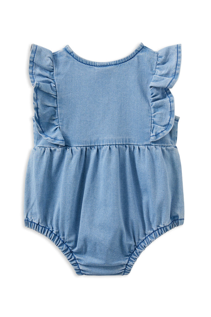 Denim Frill Playsuit|Denim