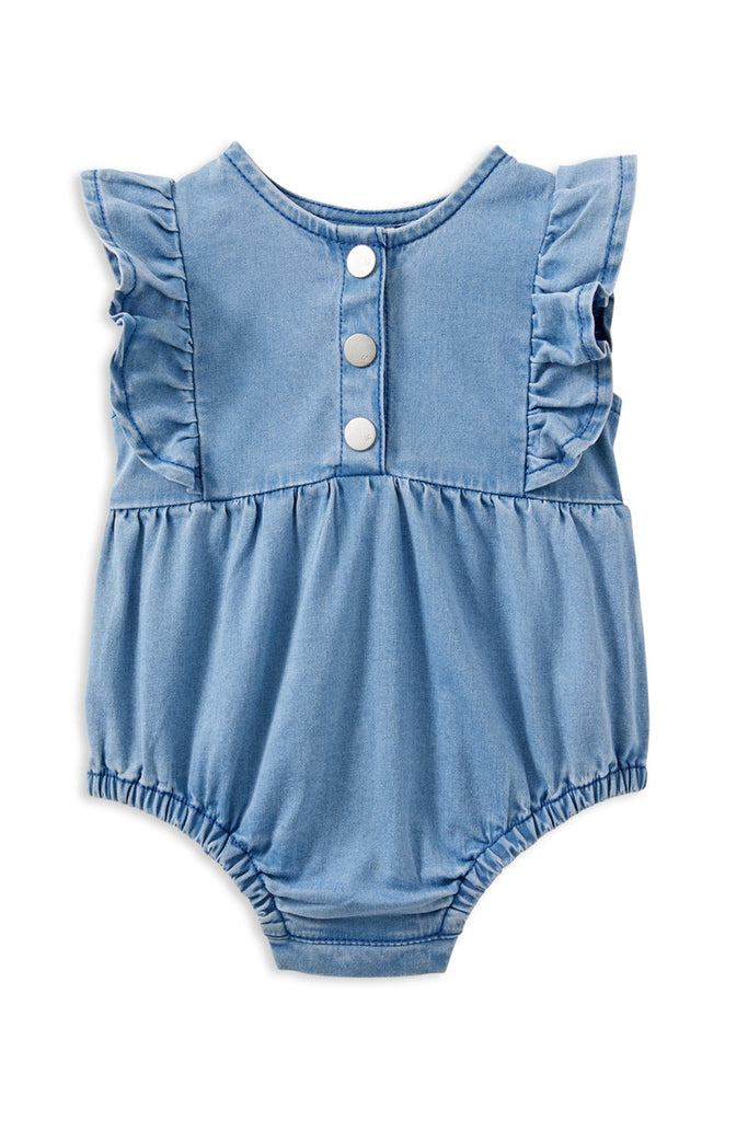 Denim Frill Playsuit|Denim