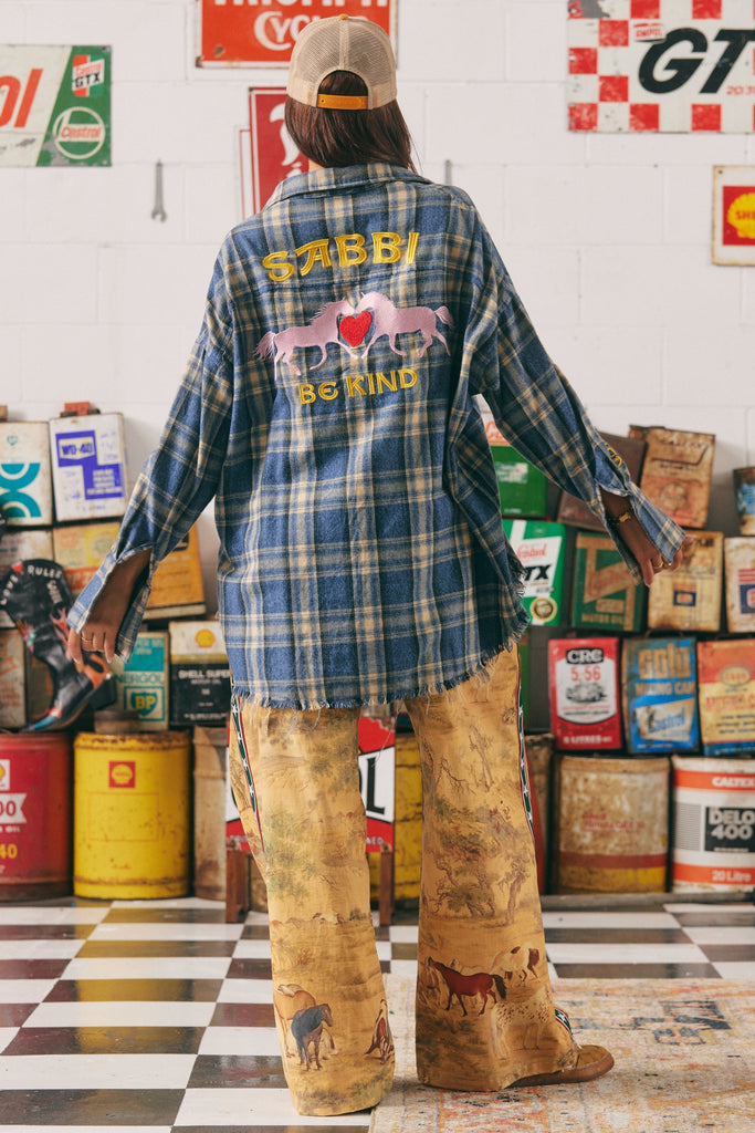 The Horse Power Flannel Shirt | Blue