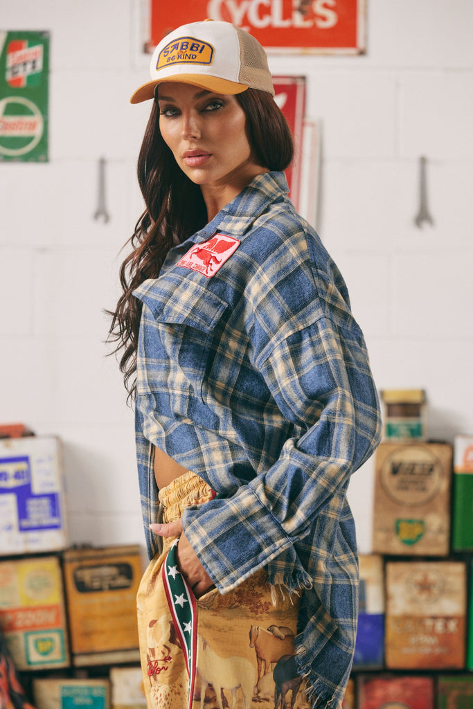 The Horse Power Flannel Shirt | Blue