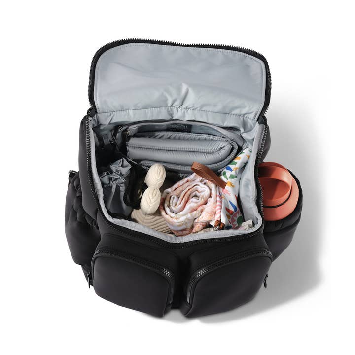 Signature Nappy Backpack|Black Neoprene