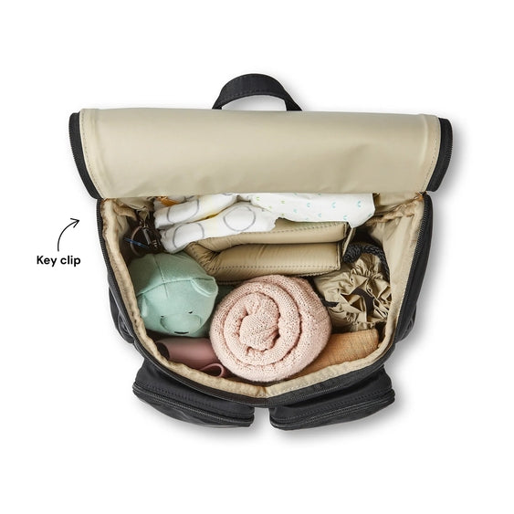 Signature Nappy Backpack|Black Nylon