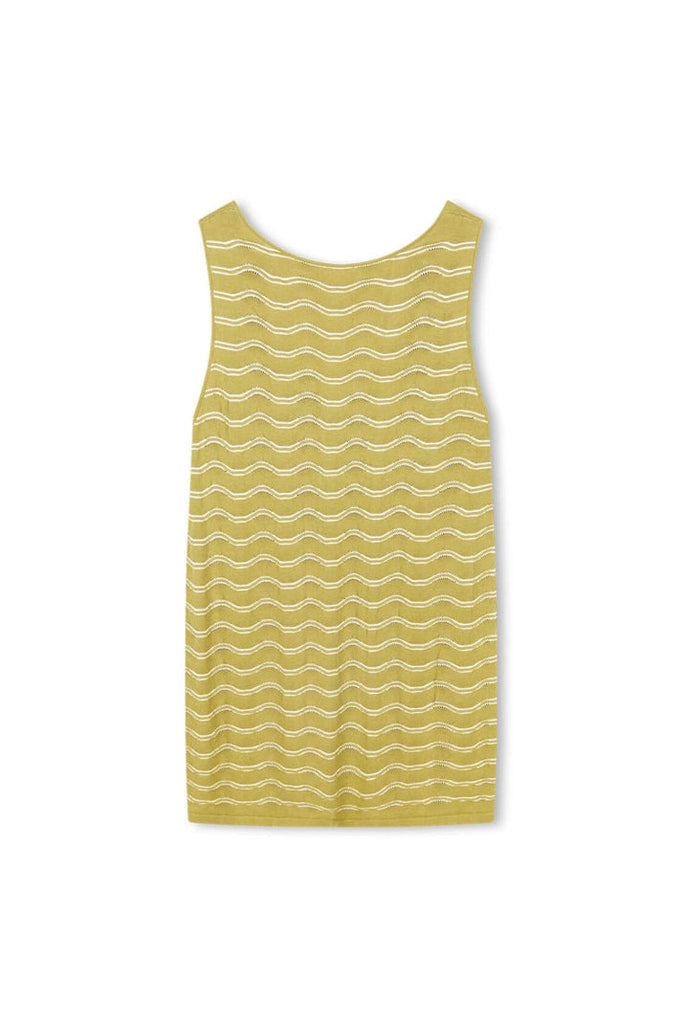 Onda Shift Dress | Matcha Wave