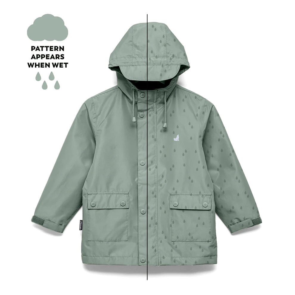 MAGIC JACKET Moss Rain Drops