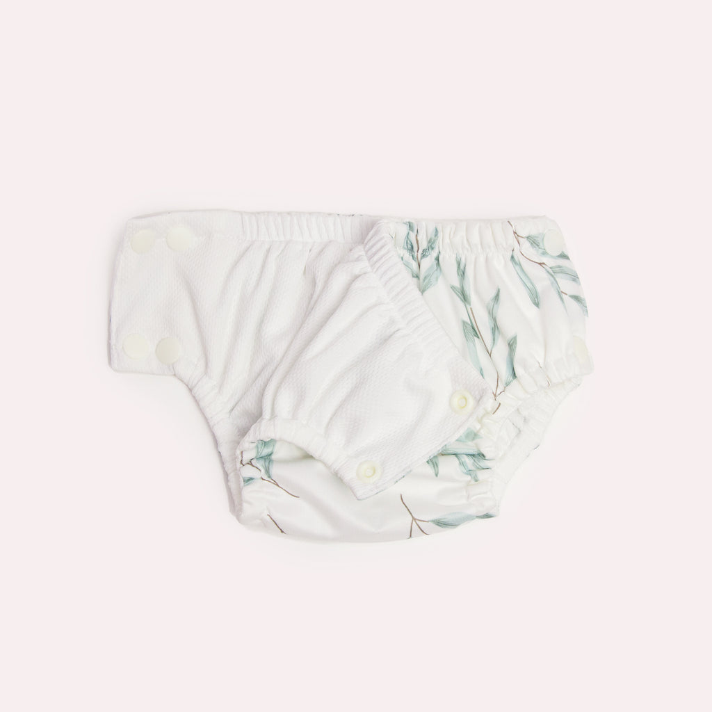 REUSABLE SWIM NAPPY | Sophie Olive Leaf