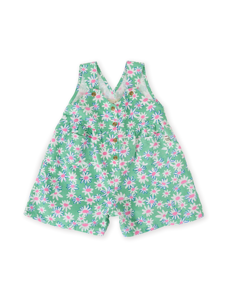 Daisy Patch Sara Shortalls | Moss