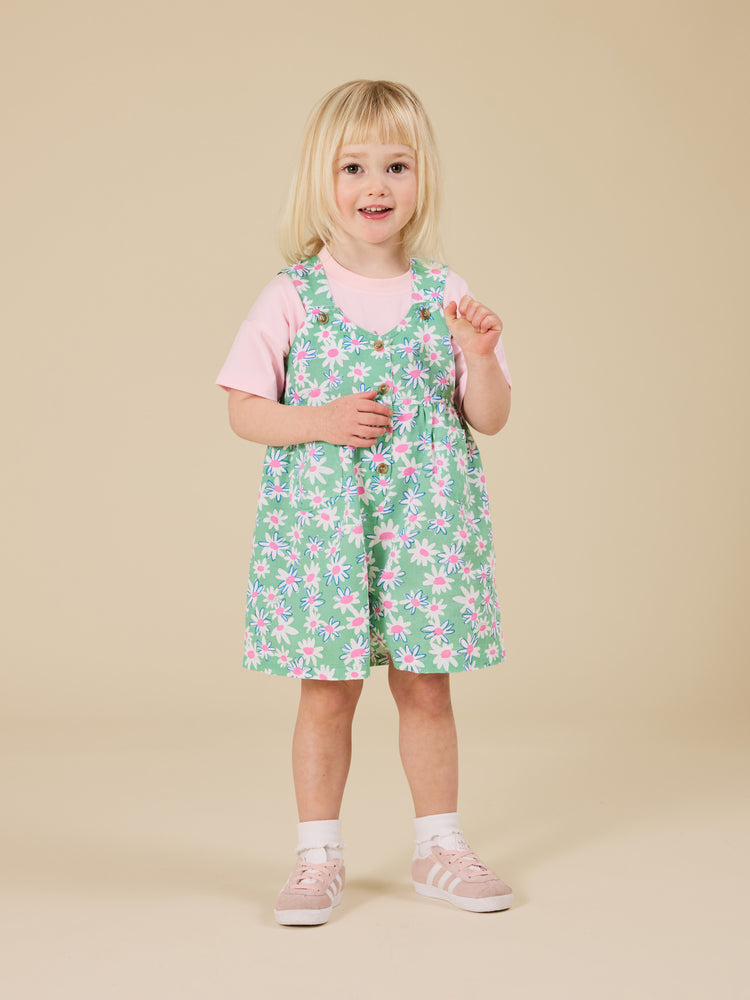 Daisy Patch Sara Shortalls | Moss