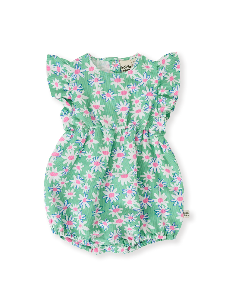 Daisy Patch Lani Romper | Moss