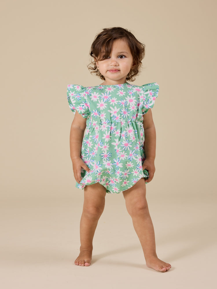 Daisy Patch Lani Romper | Moss