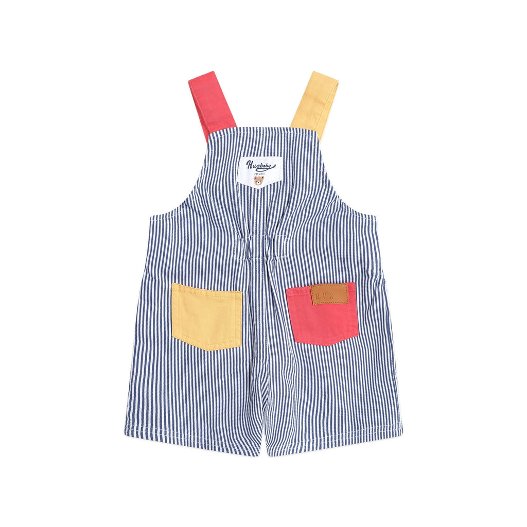 Classic Stripe Short Overalls