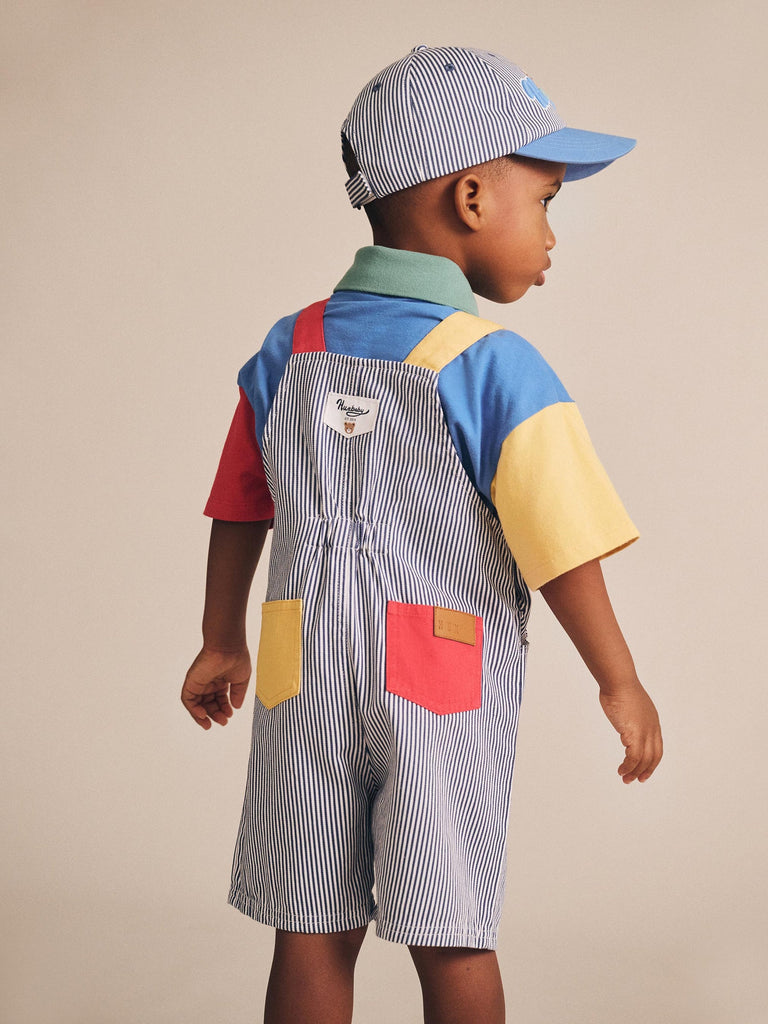 Classic Stripe Short Overalls