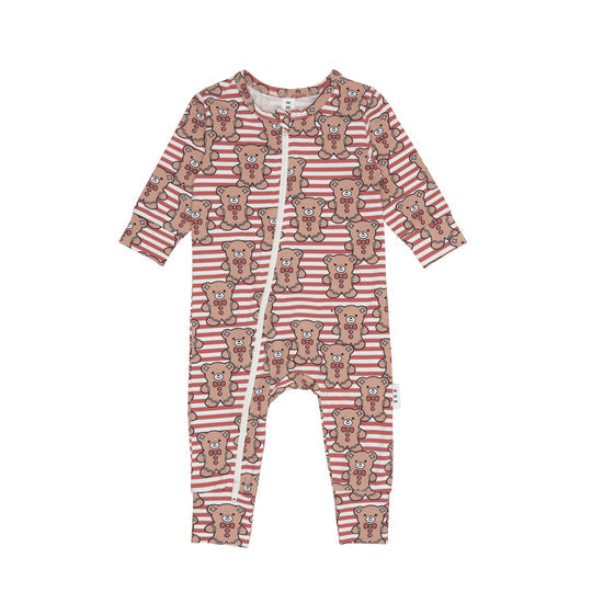 GINGERBREAD HUX ZIP ROMPER