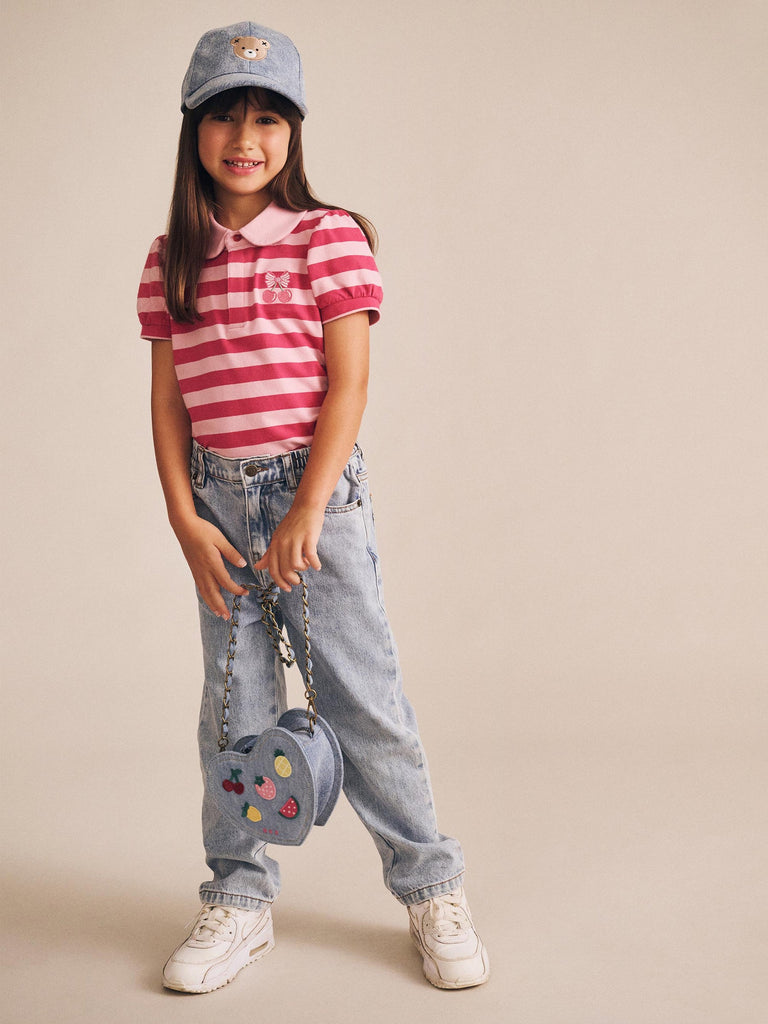 I Heart Fruit Denim Shoulder Bag