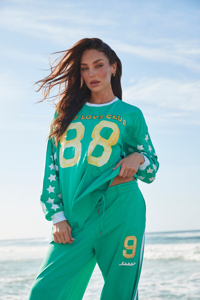 THE LONG SLEEVE YOU CUTE TEE | GREEN - SABBI