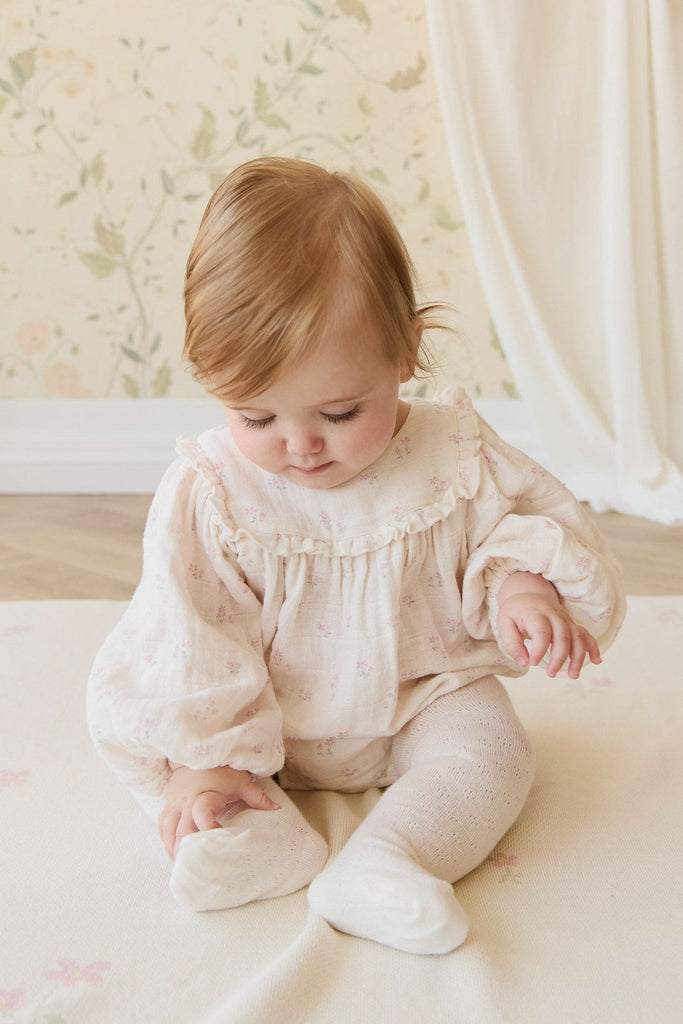 Organic Cotton Muslin Frances Playsuit | Pauline Pink