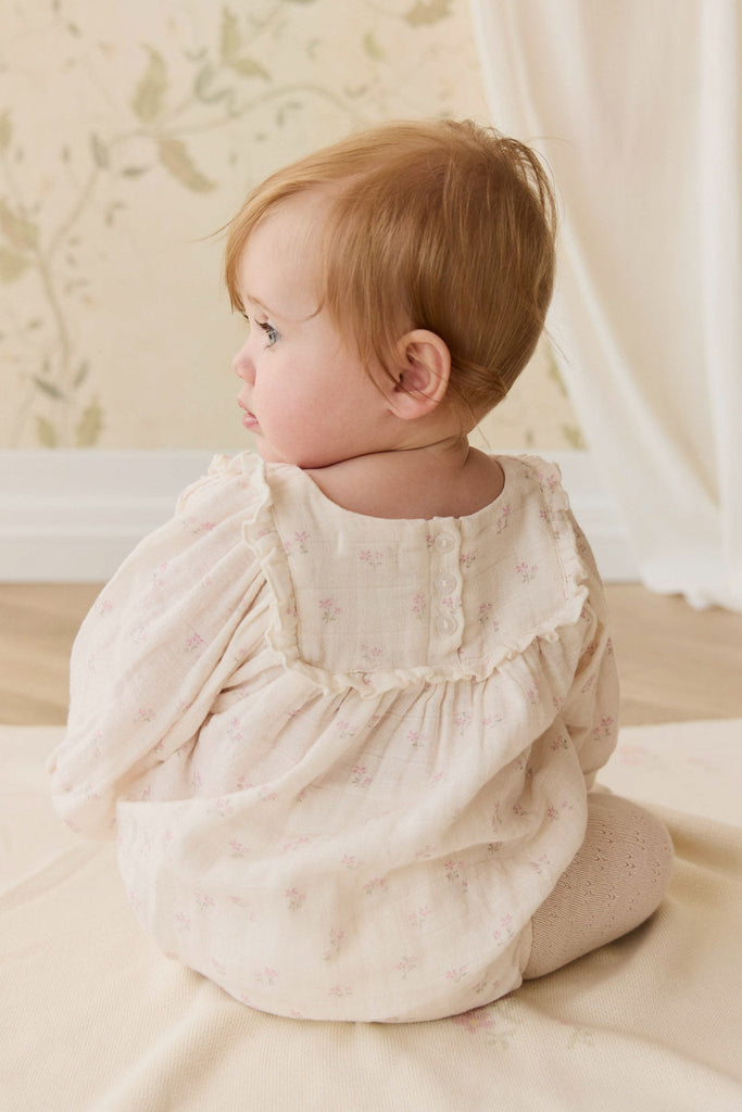 Organic Cotton Muslin Frances Playsuit | Pauline Pink
