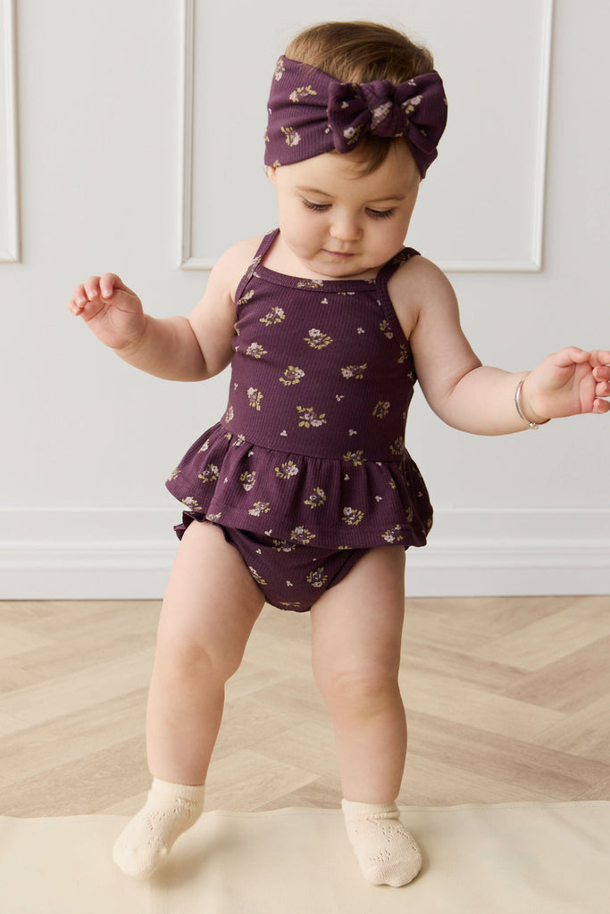 Organic Cotton Fine Rib Lillian Top | Simone Huckleberry