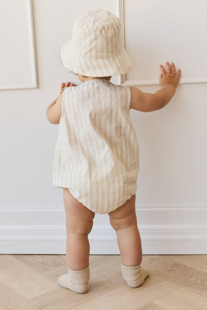 Organic Cotton Archie Playsuit | Variegated Stripe Foam
