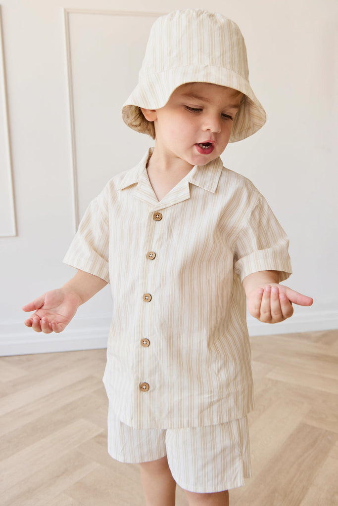 Organic Cotton Silas Shirt | Variegated Stripe Foam