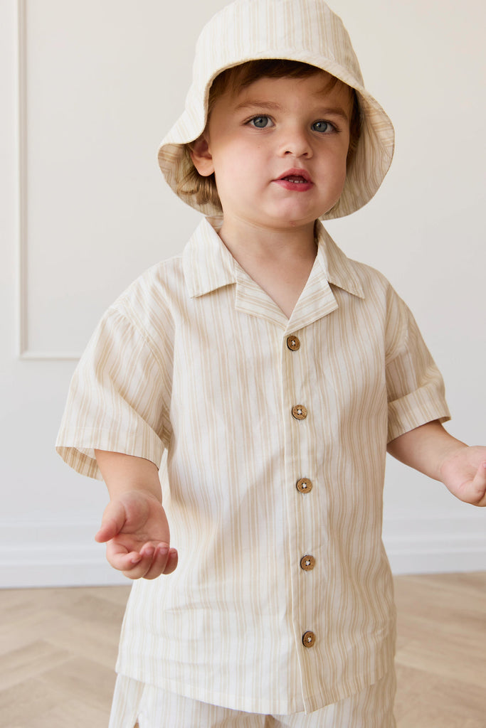 Organic Cotton Silas Shirt | Variegated Stripe Foam