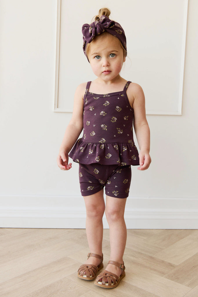 Organic Cotton Fine Rib Lillian Top | Simone Huckleberry