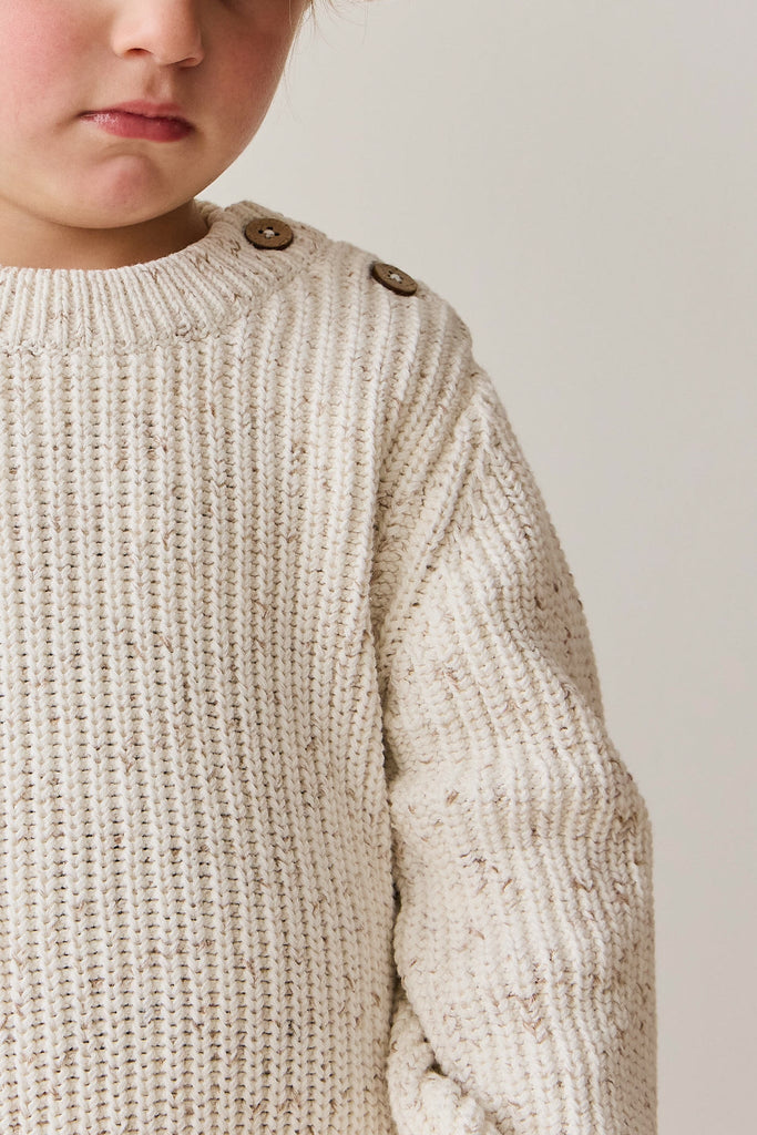 Harry Knit Jumper|Oatmeal Hay Fleck
