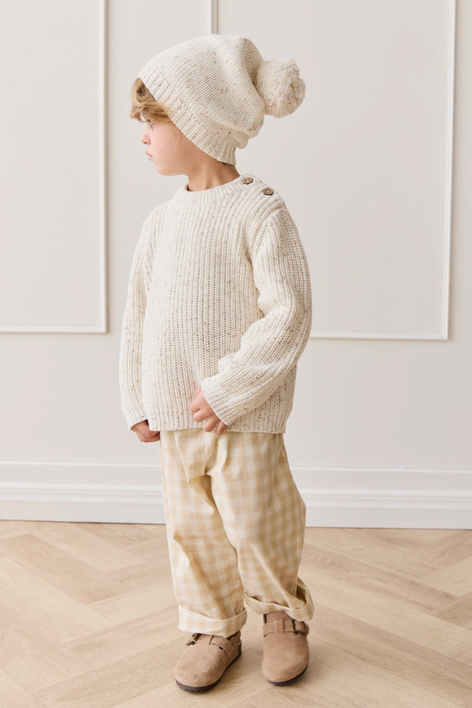 Harry Knit Jumper|Oatmeal Hay Fleck