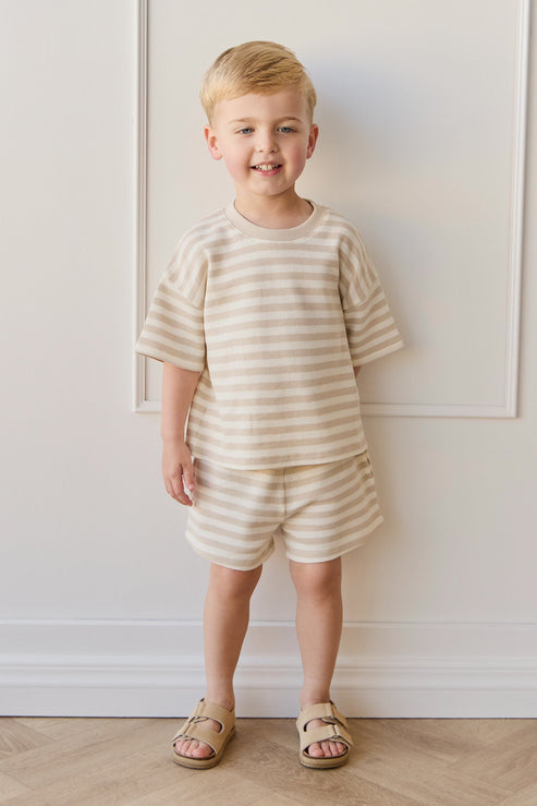 Organic Cotton Waffle Leith Short | Oat Cloud