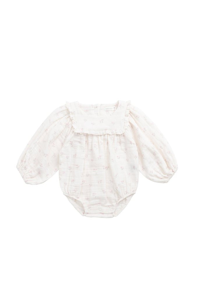 Organic Cotton Muslin Frances Playsuit | Pauline Pink