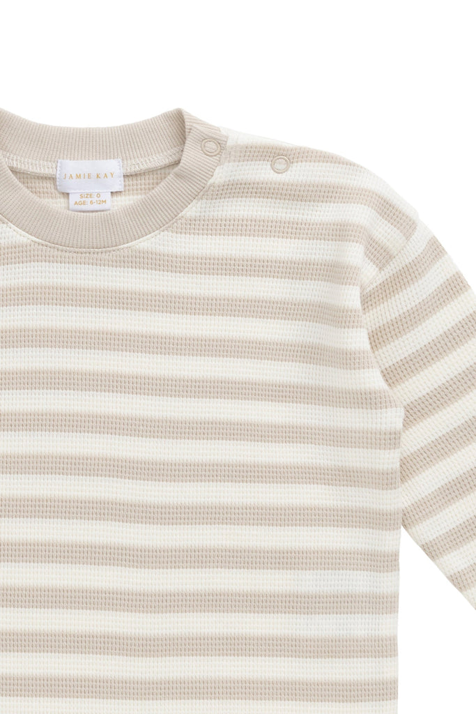 Organic Cotton Waffle LS Top | Oat Cloud