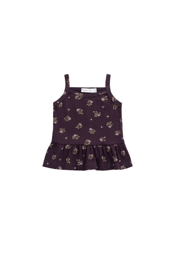 Organic Cotton Fine Rib Lillian Top | Simone Huckleberry