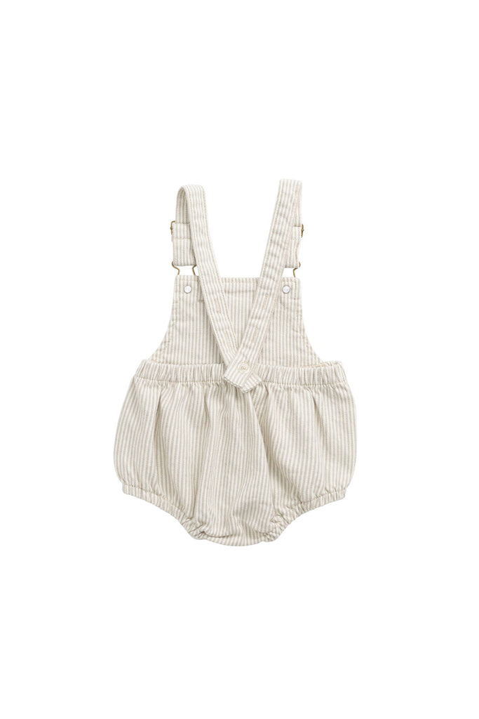 Pax Playsuit | Fine Vertical Stripe Sandy Brown Cloud