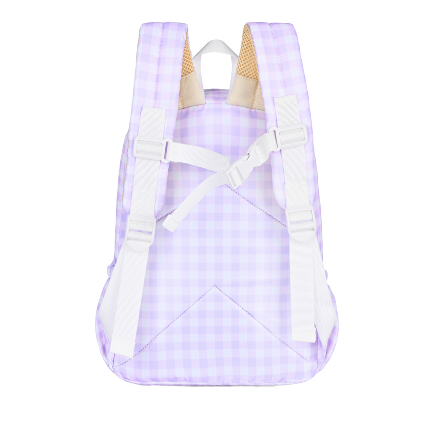 Daycare/Toddler Backpack|Lilac Gingham