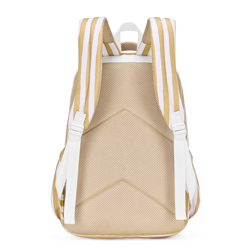 Campus School Backpack|Mustard Stripe