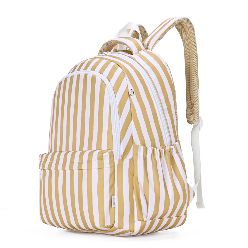 Campus School Backpack|Mustard Stripe