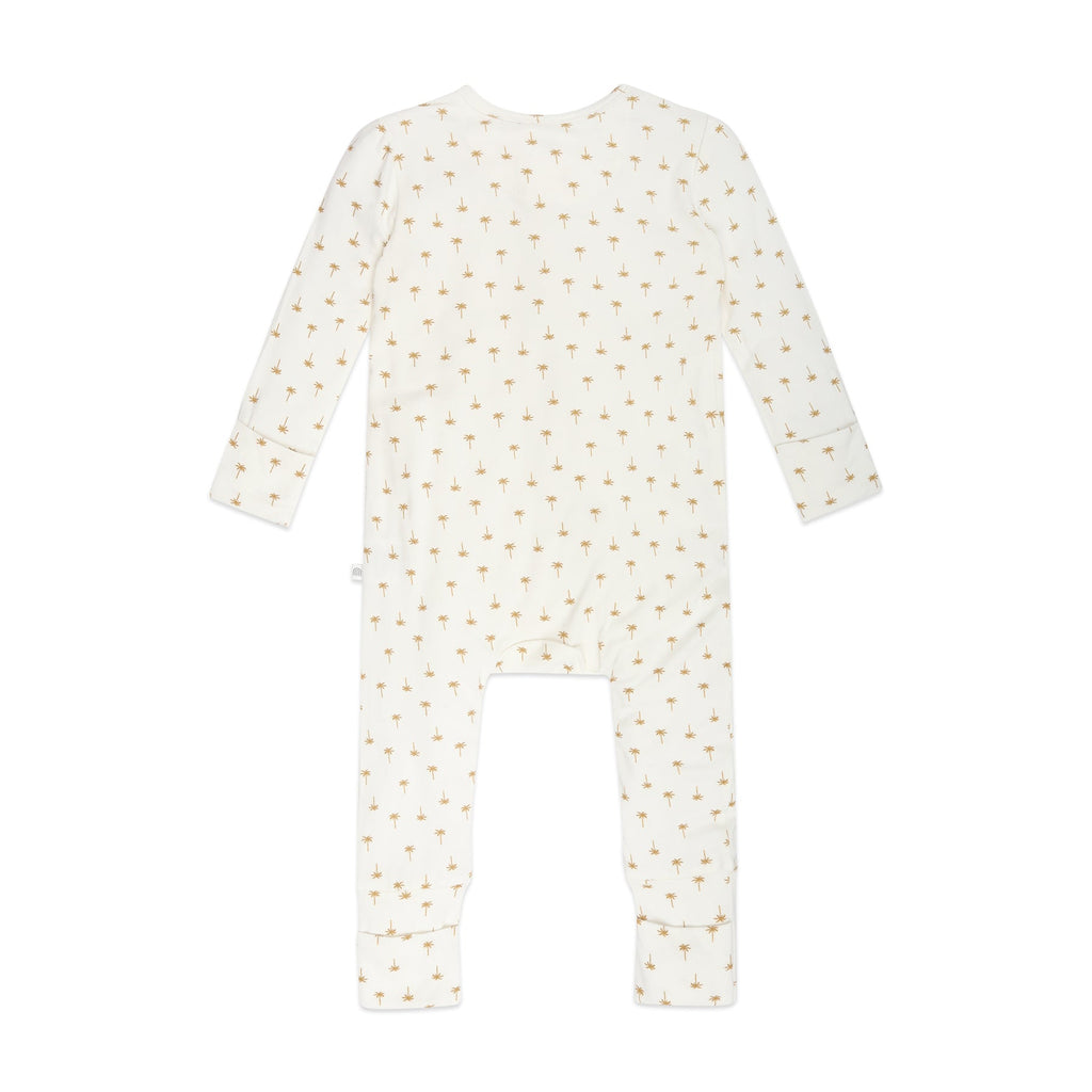 Day or Night Zip Onesie | Neutral Palm