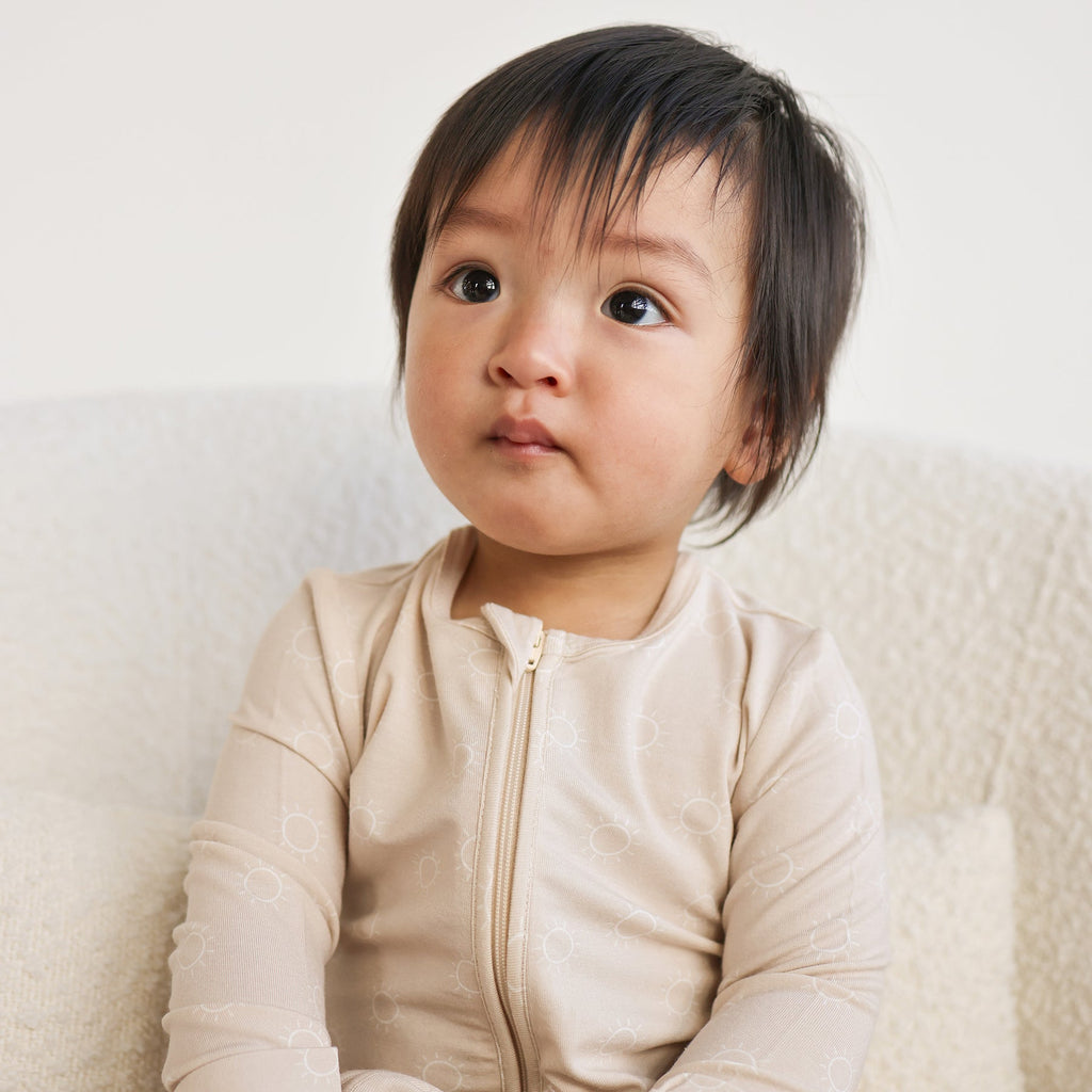 Day or Night Zip Onesie | Neutral Sunrise