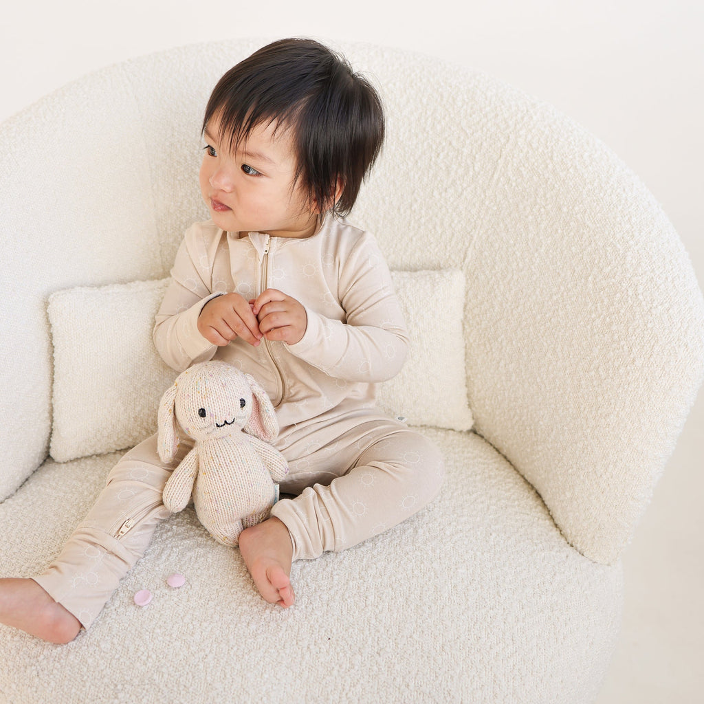Day or Night Zip Onesie | Neutral Sunrise