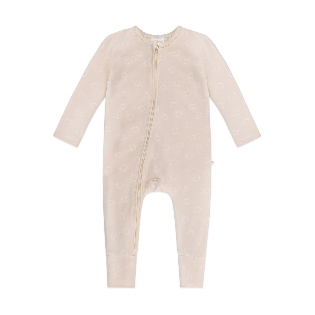 Day or Night Zip Onesie | Neutral Sunrise