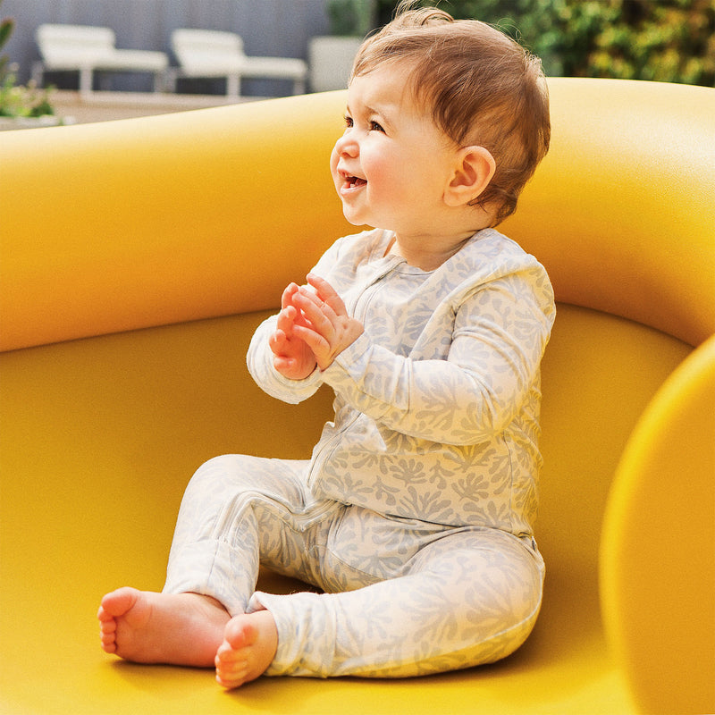 Day or Night Zip Onesie | Sky Coral