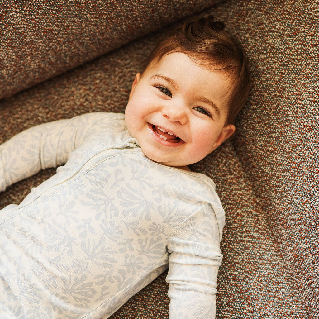 Day or Night Zip Onesie | Sky Coral