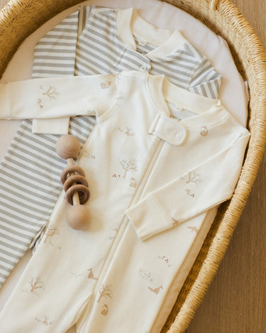 ZIP LONG SLEEVE SLEEPER FOOTIE | Fox Land