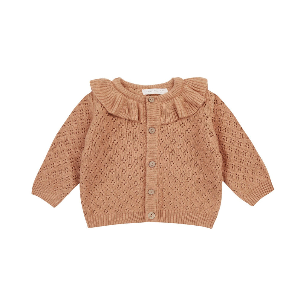 Ruffle Collar Cardigan || Melon