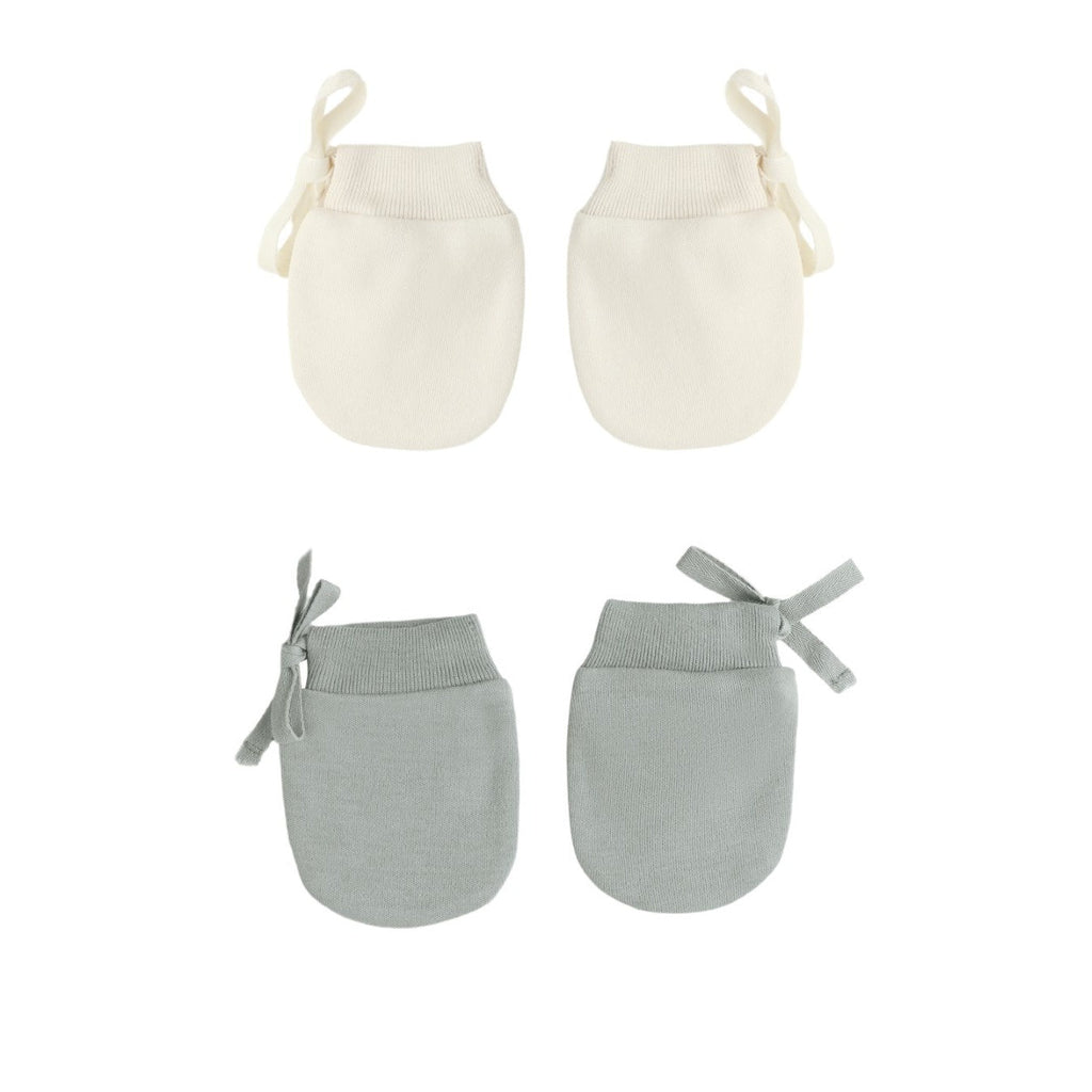 No Scratch Mittens | Steel Blue, Natural  (set of 2)