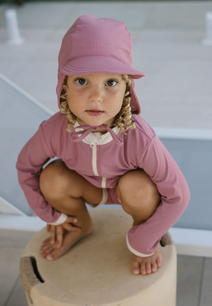 Zip Rashie Top and Shorts | Wild Rose