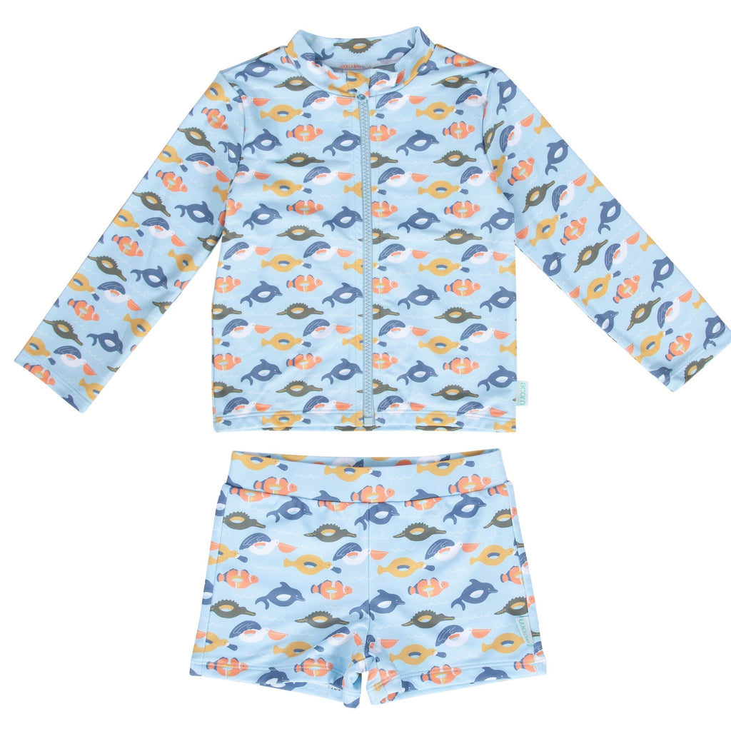 Zip Rashie Top and Shorts | Pool Floats